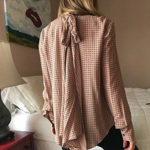 Zara mock-neck blouse